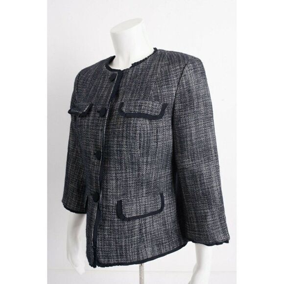 Talbots Womens Blazer Suit Jacket Sz 6 Navy Blue - Picture 4 of 6